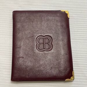 Balenciaga Paris Maroon Deep Red VTG Leather Wallet